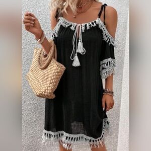 Cold Shoulder Dress/Cover-up.